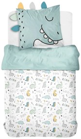 Pościel dziecięca 140x200 cm LAZY MORNING, bawełniana, poszewka z uszkami