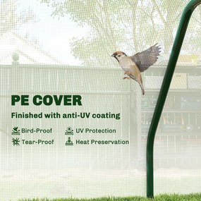 Outsunny Mini Szklarnia Tunel Foliowy Odporny na Warunki Atmosferyczne Łatwy Transport Zielony 99x71x60cm | Aosom PL