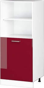 Szafka kuchenna czerwony połysk 60x57x143 r-line