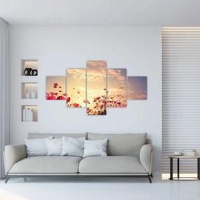 Obraz - Łąka z kwiatami (125x70 cm)