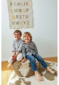 Zielono-kremowy dziecięcy worek do siedzenia World Map – Lorena Canals