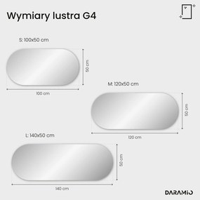 Nietypowe lustro łazienkowe z oświetleniem LED G4