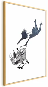 Plakat Szał zakupów 60x90 cm z ramą złotą bez marginesu ARTGEIST B