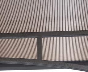 Outsunny Pawilon grillowy z dachem ognioodpornym 2,5 x 1,5 m wiata grillowa z 2 półkami stal PC