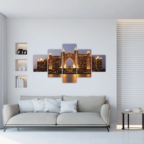Obraz budowy w Dubaju (125x70 cm)