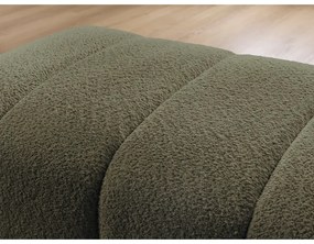 Zielony podnóżek z materiału bouclé Annecy – Bobochic Paris