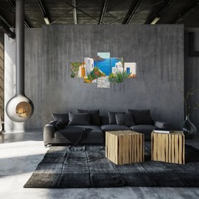 Obraz - Grecka uliczka (125x70 cm)