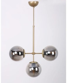 Lampa sufitowa w szaro-złotym kolorze ze szklanym kloszem ø 15 cm Seagull – Squid Lighting