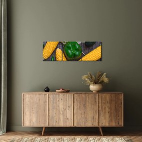 Obraz warzyw (z zegarem) (90x30 cm)