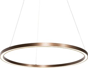 Lampa wisząca brązowa 80 cm z LED z 3-stopniową regulacją ściemniania - Girello