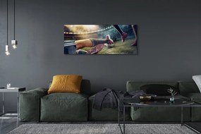 Fotoobraz na płótnie Sprzęt Piłkarski Na Murawie