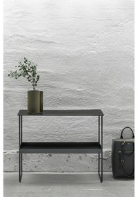 Czarna metalowa konsola 29x78 cm Bull – LIND DNA
