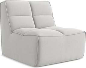 Moduł - z tkaniny welwetowej - srebrny - KALAI