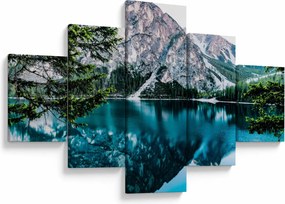 Obraz jeziora w Alpach (125x70 cm)