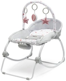 Baby Mix Wielofunkcyjny fotel bujany dla dzieckaStars różowy, 80 x 40 x 70 cm
