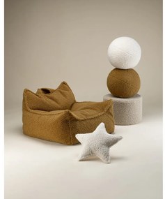 Brązowy dziecięcy worek do siedzenia z materiału bouclé Chair – Wigiwama