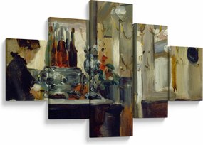Obraz - Style of Edouard Manet, Bon Bock Cafe, reprodukcje (125x70 cm)
