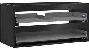 Mexen Box-A korpus szafki podumywalkowej 100 cm, 2 szuflady, czarny mat - 91AX0-1000-470-2-71