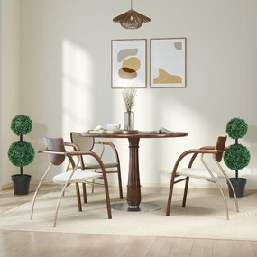 Outsunny Zestaw 2 sztucznych roślin, sztuczne rośliny w designie z kulkami, sztuczne drzewko w cementowej donicy, plastikowa roślina, Zielony+Czarny