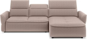 Narożnik MURILLO S Mini z elektryczną regulacją siedziska Prawostronny w tkaninie VOGUE 02 WERSAL