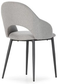 Jasnoszare tapicerowane krzesła zestaw 2 szt. Lia – Marckeric