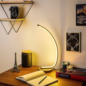 Lampa stołowa LED w kolorze złota (wysokość 43 cm) Bevel – Opviq lights