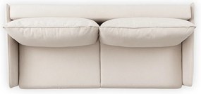 Kanapa z funkcją spania Taila - beżowa plecionka Loft 01 / złote nogi