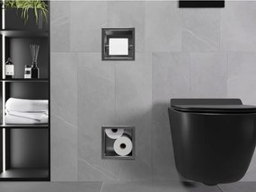 Mexen X-Wall-BP uchwyt na papier toaletowy z magazynkiem, gun gray szczotkowany - 19E4