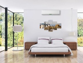 Obraz - Wiatraki Consuegra, Hiszpania (125x70 cm)