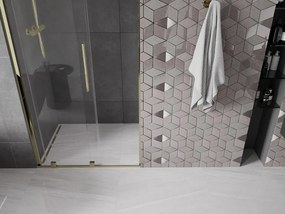 Mexen Velar drzwi prysznicowe rozsuwane 100 cm, transparent, złote - 871-100-000-01-50