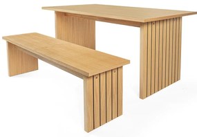 Stół z blatem w dekorze dębu 90x160 cm Stripe – Woodman