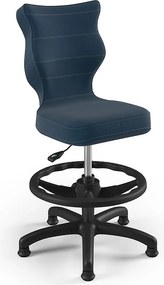 Krzesło dziecięce do biurka Petit Black z podnóżkiem rozmiar 4 (133-159 cm)