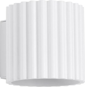 Lampa Ścienna Minimalistyczny Aura, Aluminium - 1 Źródło - L.10 X H.10 Cm - Biały