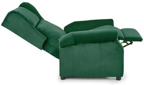 Fotel AGUSTIN 2 VELVET ciemno zielony rozkładany HALMAR