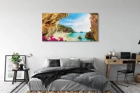 Zdjęcie na płótnie Klify i Kwiaty na Wybrzeżu