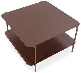 Metalowy stolik w kolorze terakoty 70x73 cm Beatrix – MOME