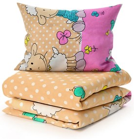 PrzytulneMieszkanie.pl PrzytulneMieszkanie.pl Bawełniana pościel do łóżeczka OWCZKI kremowa Rozmiar pościeli: 45 x 65 cm | 90 x 135 cm