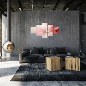 Obraz - Różowa abstrakcja (125x70 cm)