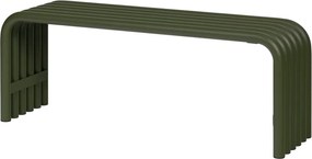 Zielona metalowa ławka ogrodowa Nokk – noo.ma