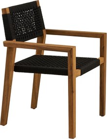 Czarne drewniane krzesło ogrodowe Anzio – House Nordic