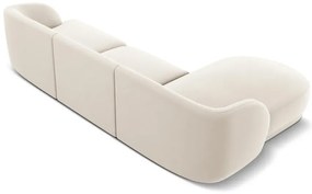 OUTLET Sofa narożna lewa jasny beż, tkanina Boucle Miley od Micadoni
