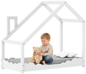 Drewniane łóżko dziecięce domek W7-W94