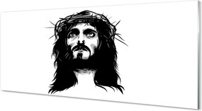 Szkło do Kuchni na Ścianę Nowoczesna Ilustracja Jezusa