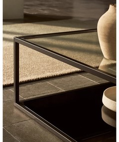 Czarny stolik Kave Home Green Hill, 110x60 cm