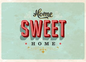 Obraz na szkle - Home sweet home (70x50 cm)