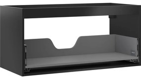 Mexen Box-A korpus szafki podumywalkowej 100 cm, 1 szuflada, czarny mat - 91AX0-1000-470-1-71