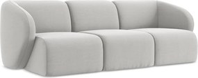 Jasnoszara aksamitna sofa 244 cm Lani – Makamii
