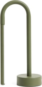 Zielona metalowa lampa stołowa LED (wysokość 30 cm) Bow – Kave Home