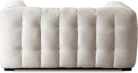 Sofa MODERNO 2S Dwuosobowa Kremowa Welurowa Glamour