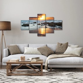 Obraz - Skąpane w słońcu morze (125x70 cm)